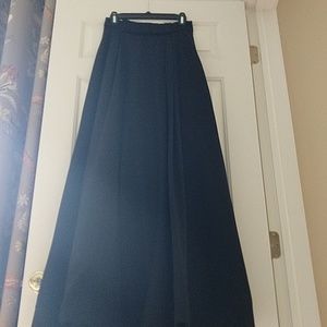 Prom long black high rise skirt